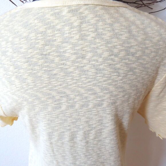 Stone Flowers Women's Knit Tunic Top Butter Yellow Medium EUC - Picture 3 of 10